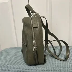 Coach | Bags | Coach Sage Green Leather Backpack | Poshmark display picture 2